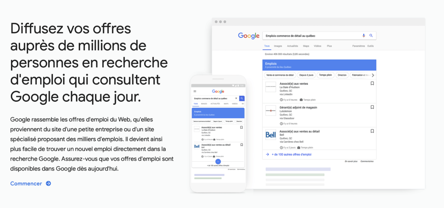 Google for Jobs comment ça marche