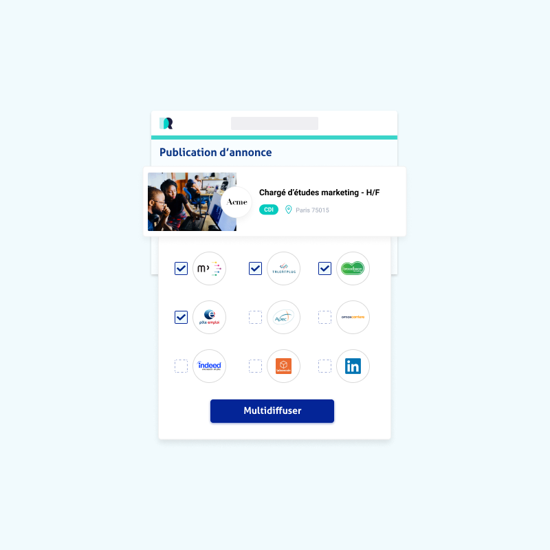 multidiffusion d'annonces d'emploi