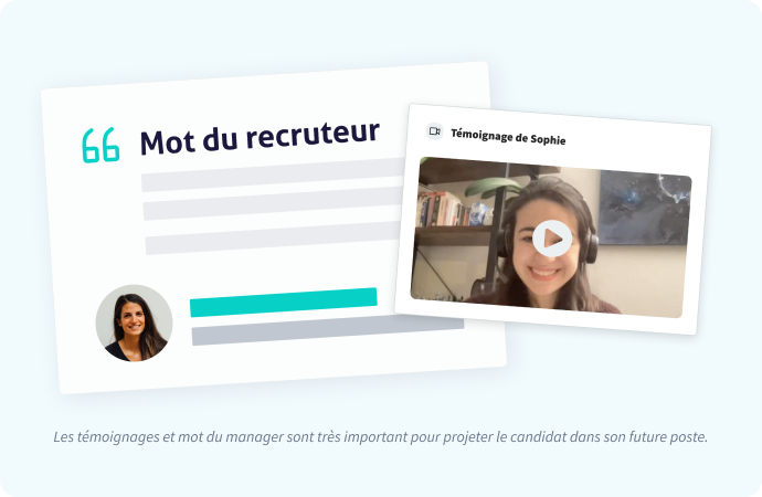 Une bonne annonce de recrutement avec le mot du recruteur