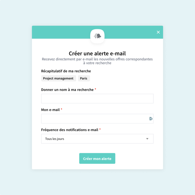 Une newsletter ou alerte emploi